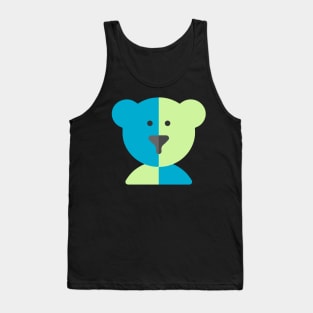 Blue and Green Teddy Tank Top